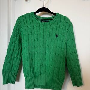 Toddler Ralph Lauren Vibrant Green Knit Pullover